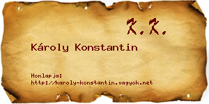 Károly Konstantin névjegykártya